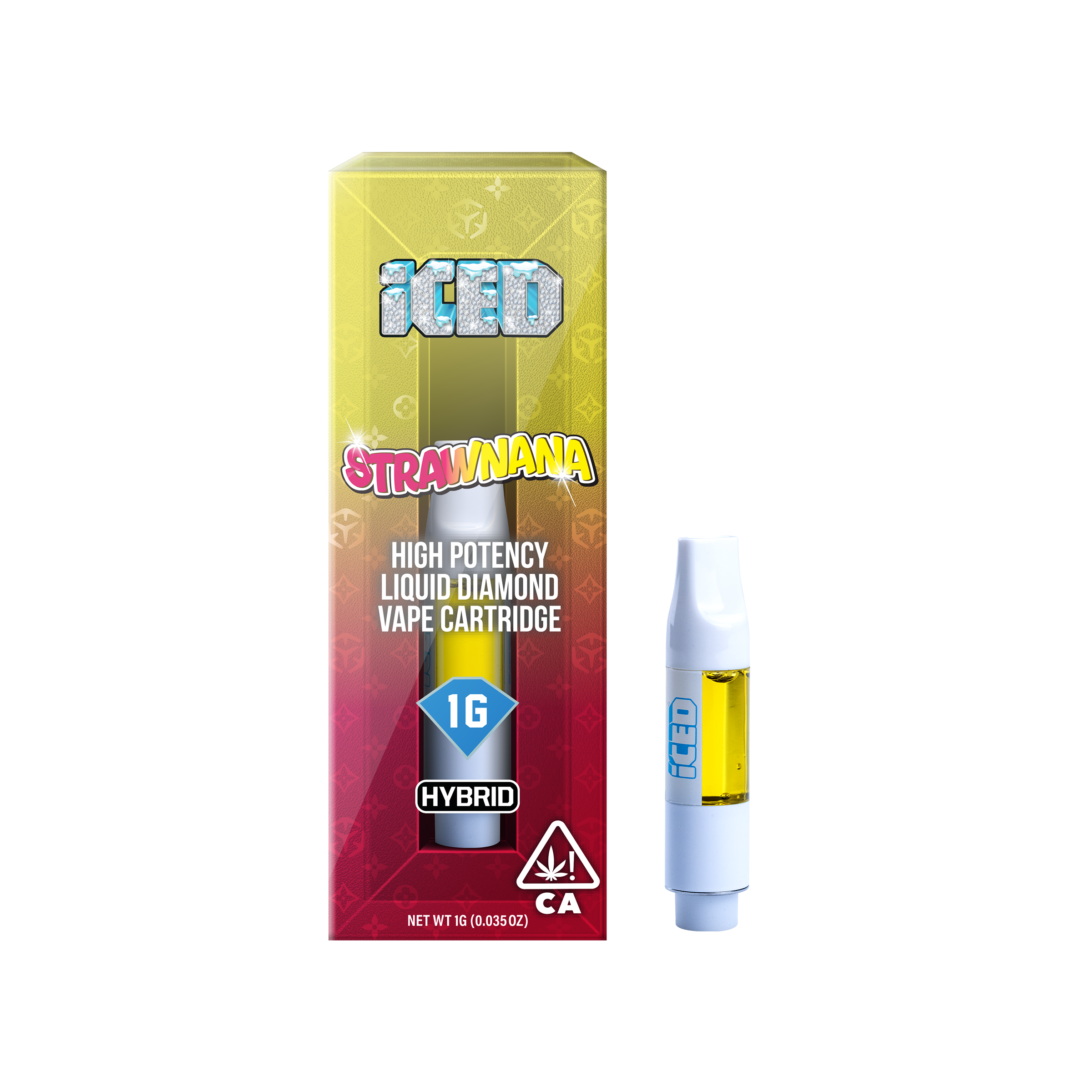ICED Strawnana Vape Cartridge 1g