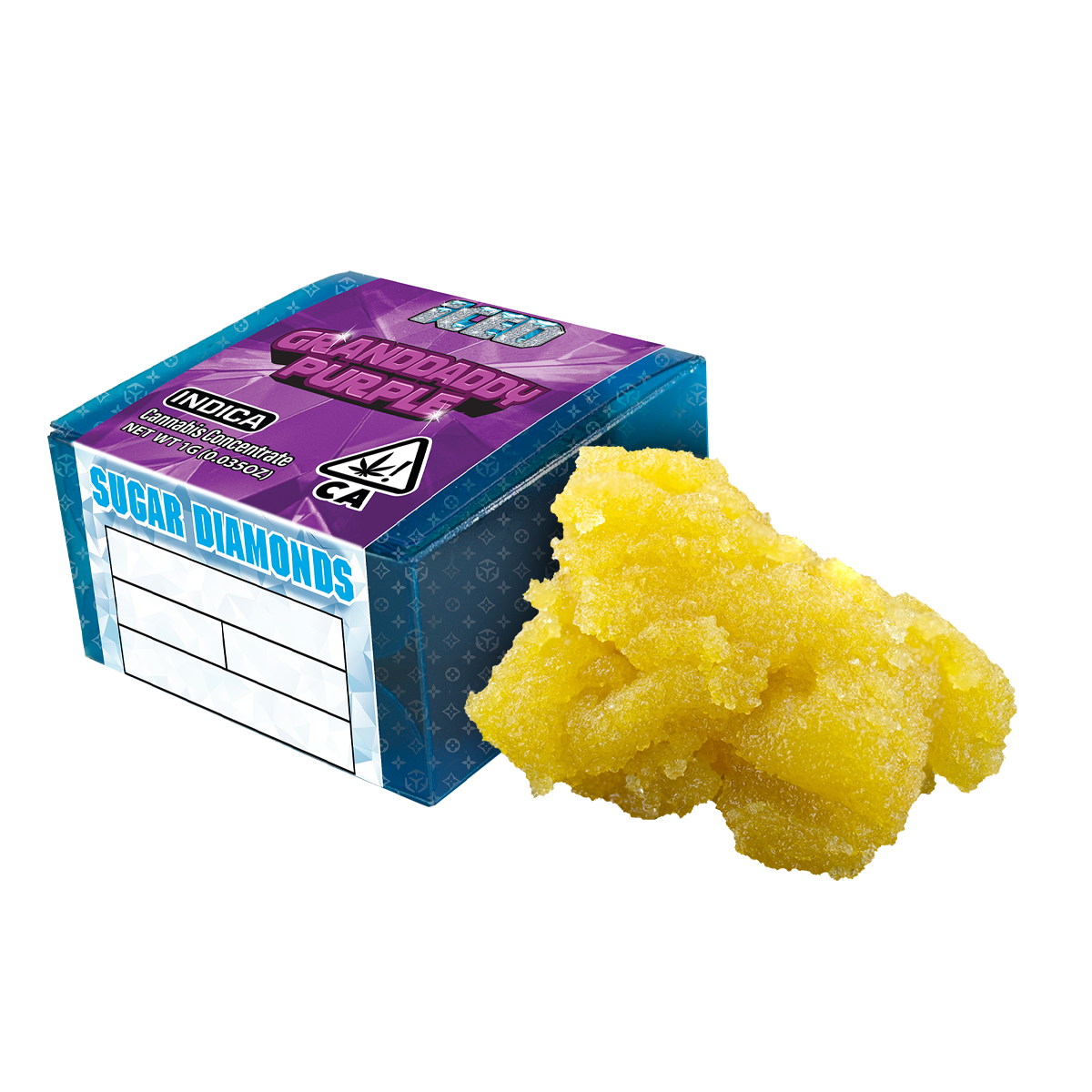 ICED Granddaddy Purple Sugar Diamonds Packaged Concentrate