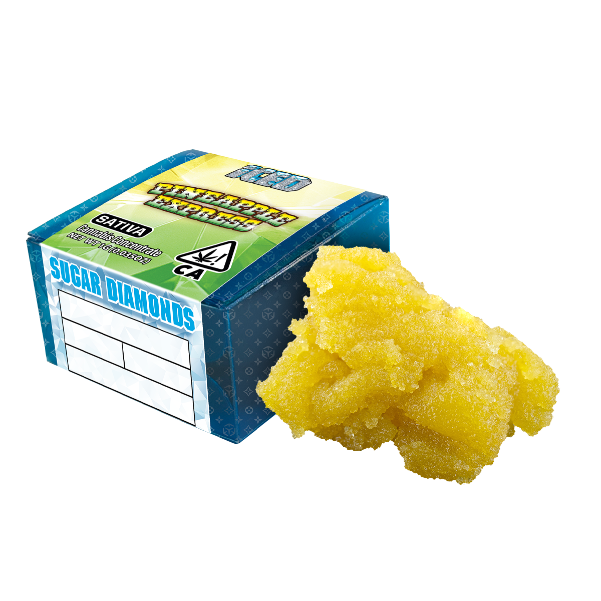 ICED Pineapple Express Sugar Diamonds Packaaged Concentrate 1g