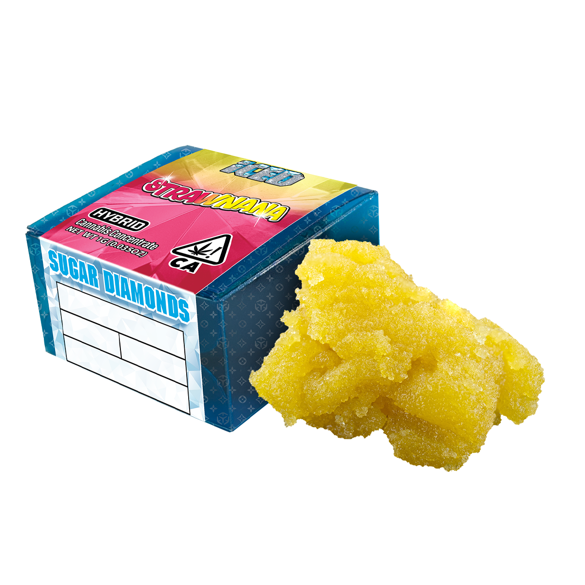 ICED Strawnana Sugar Diamonds Packaged Concentrate 1g