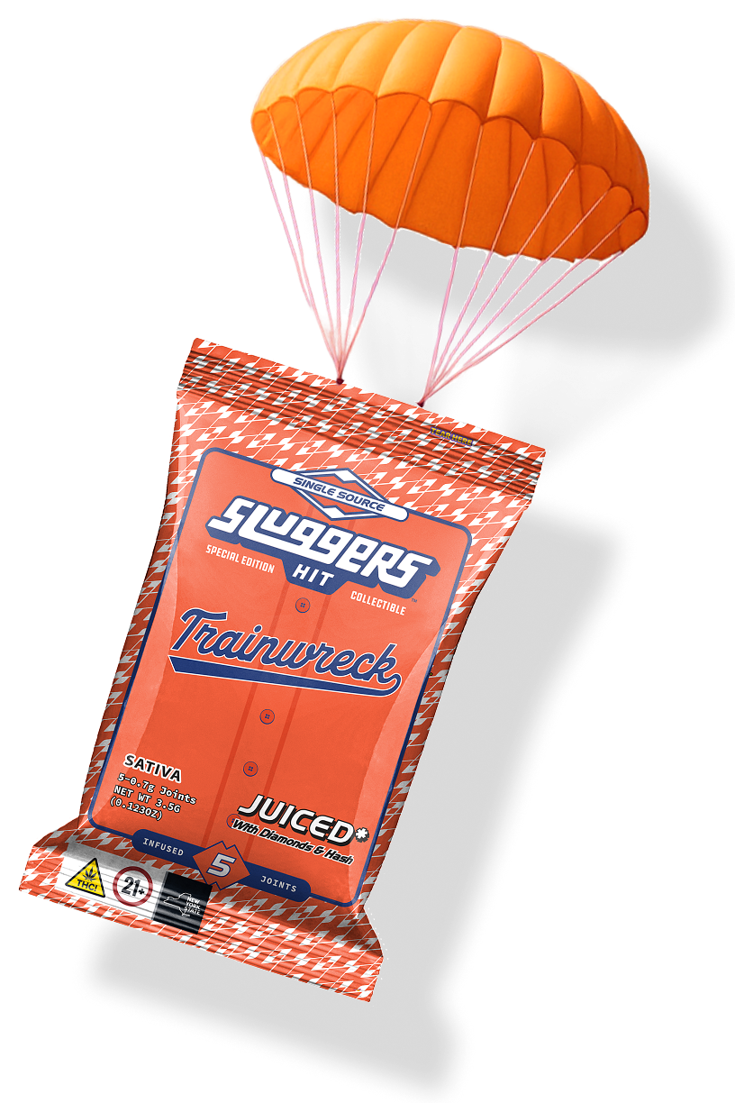 sluggers - trainwreck - disposable vape - 1.2g ny New York Strength:20mg/ml Brand_Z-lab (Stlth Compatible) E Juice Bottles