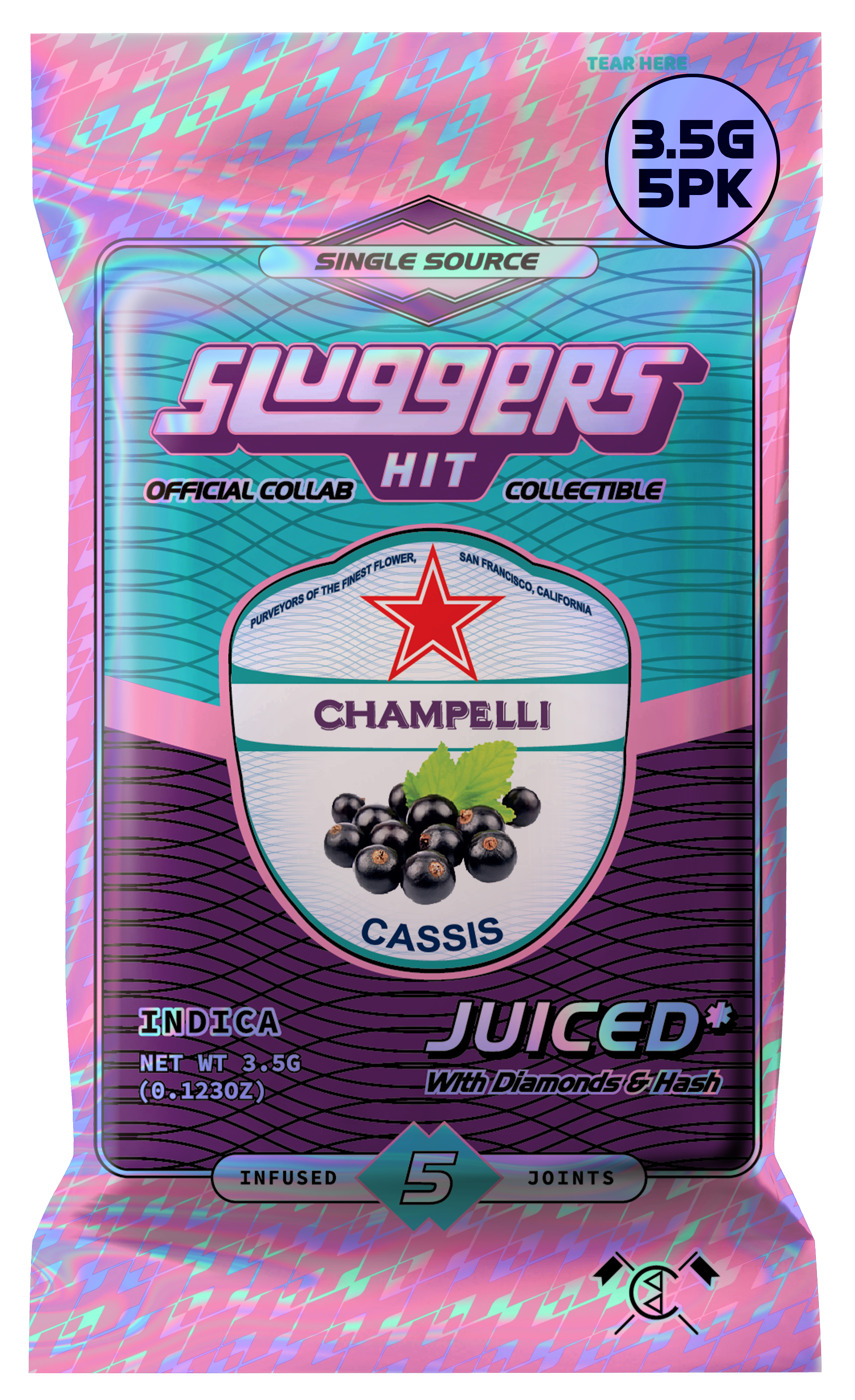 Champelli Cassis Indica Juiced 5pk