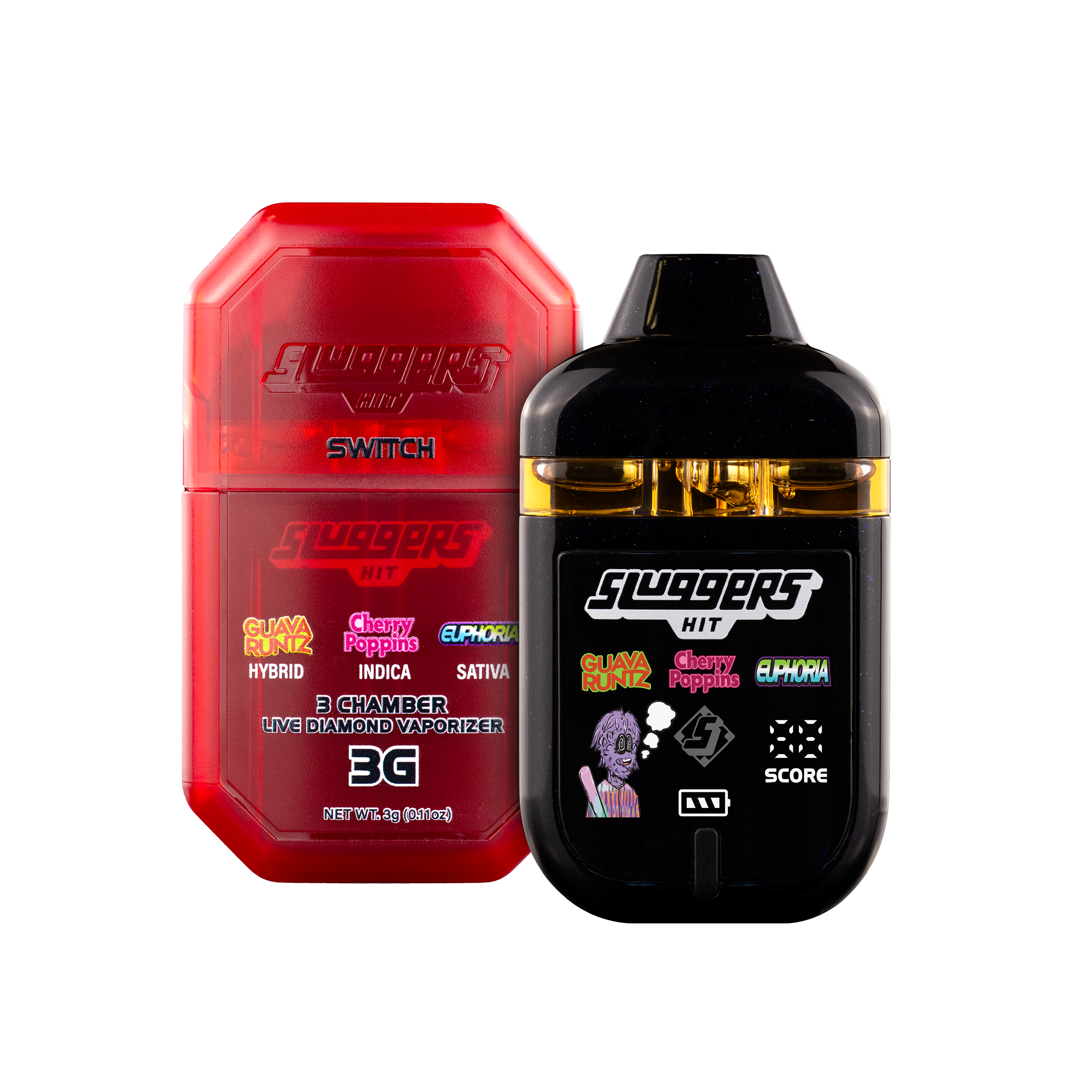 [HMP] Sluggers - 3 Chamber Vape - 3g - Guava Runtz x Cherry Poppins x Euphoria