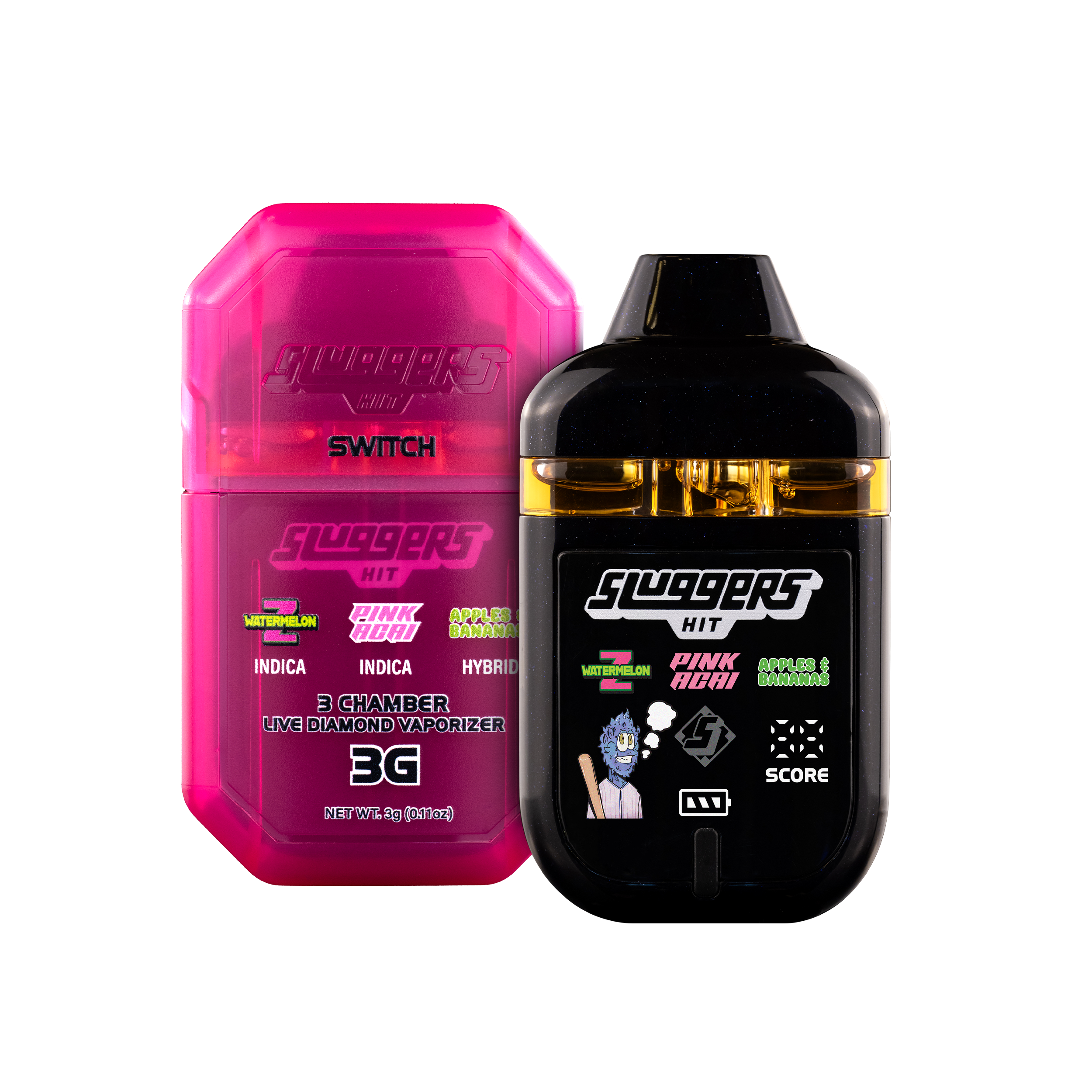 [HMP] Sluggers - 3 Chamber Vape - 3g - WatermelonZ x Pink Acai x Apples and Bananas