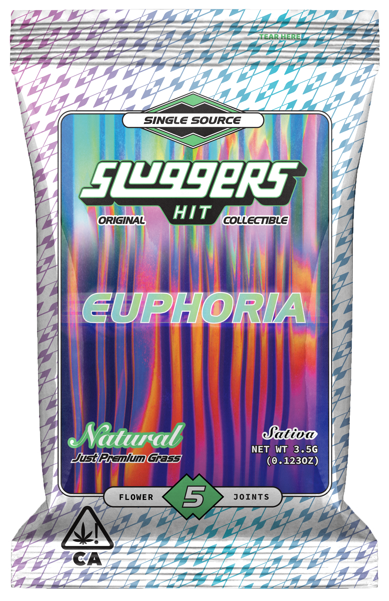 Sluggers - Preroll - 0.7g 5pk - Naturals - Euphoria