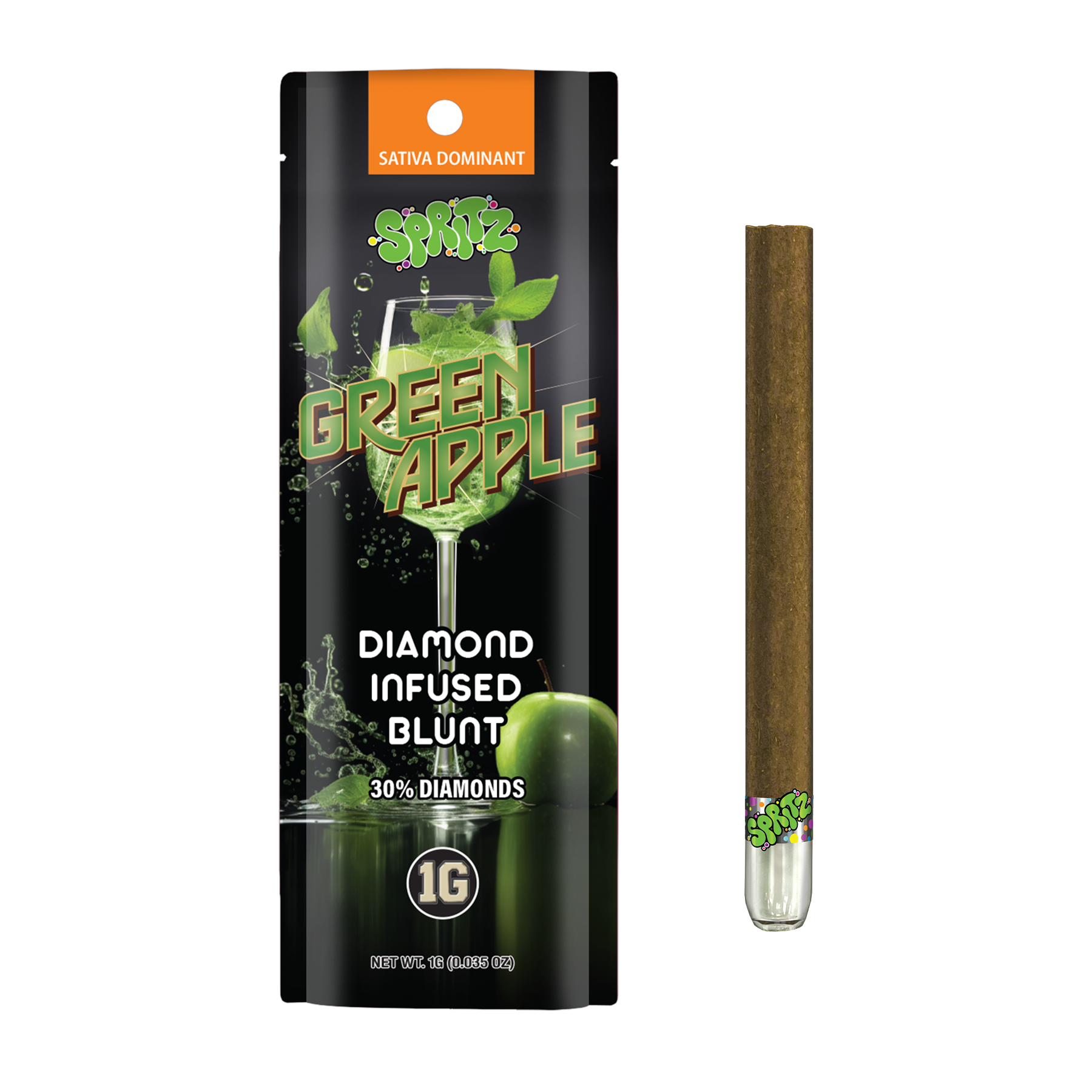 Spritz Green Apple Sativa 1g Infused Blunt