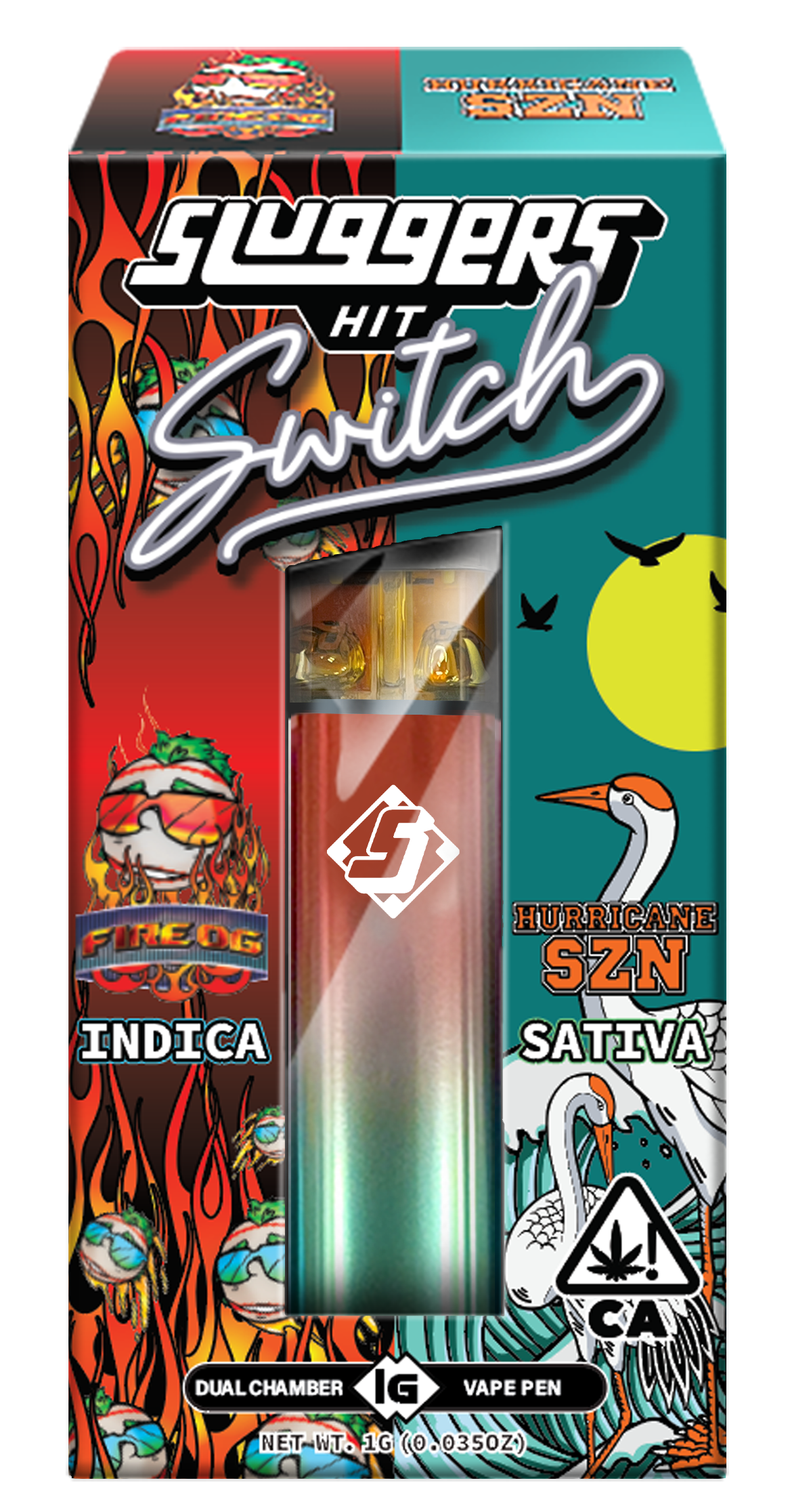 Sluggers - Dual Vape - 2g - Switch - Fire OG X Hurricane SZN